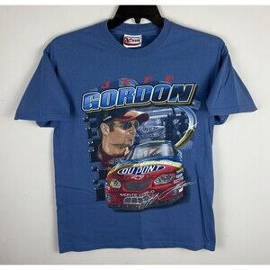 Vintage Y2K 2004 Jeff Gordan Graphic T-Shirt / Blue / Size Small